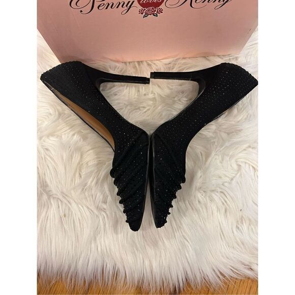 Penny Loves Kenny OPLEAT size 9.5M black jeweled Lycra - Picture 6 of 14